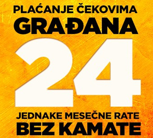 Gigatron Plaćanje čekovima građana na 2 mesečne rate