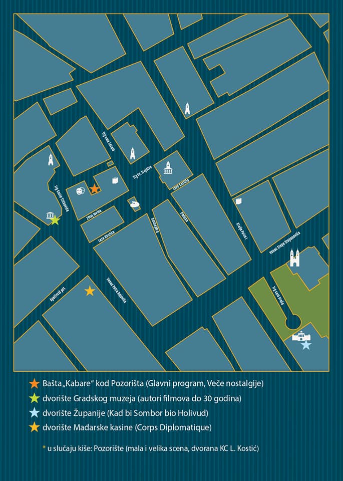 mapa lokacija za 2. sombor film fest 2019 sombor