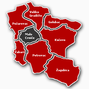 Geografski položaj opštine Malo Crniće