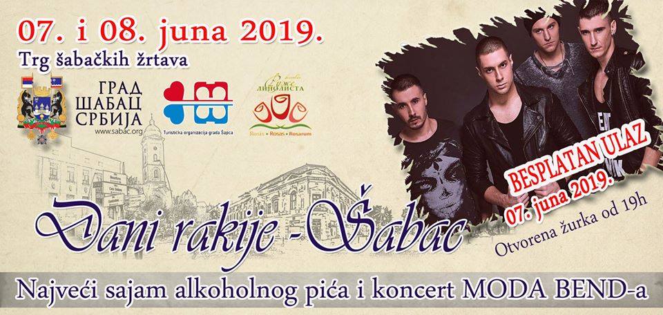 plakat dani rakije 2019 sabac i koncert moda bend plakat dani rakije 2019 sabac i koncert moda bend