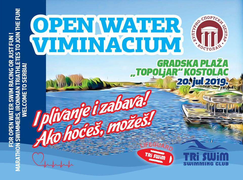 plakat open water viminacijum 2019 gradska plaza topoljar kostolac