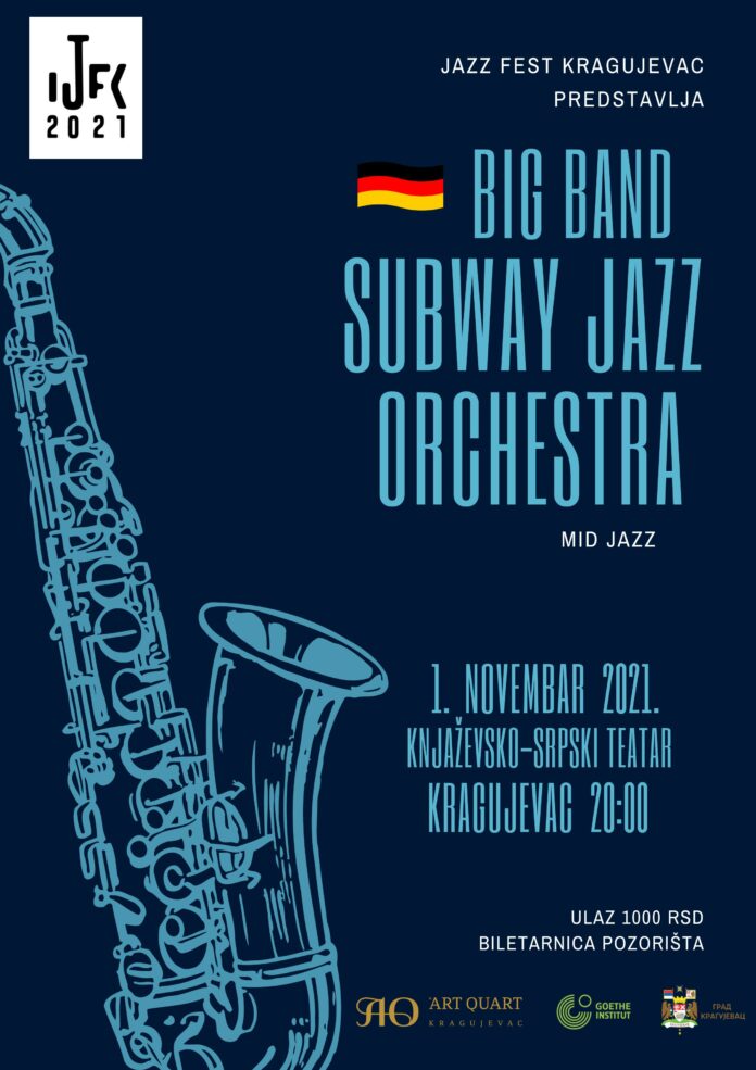 plakat-koncert-big-band-subway-jazz-orchestra-2021-kragujevac